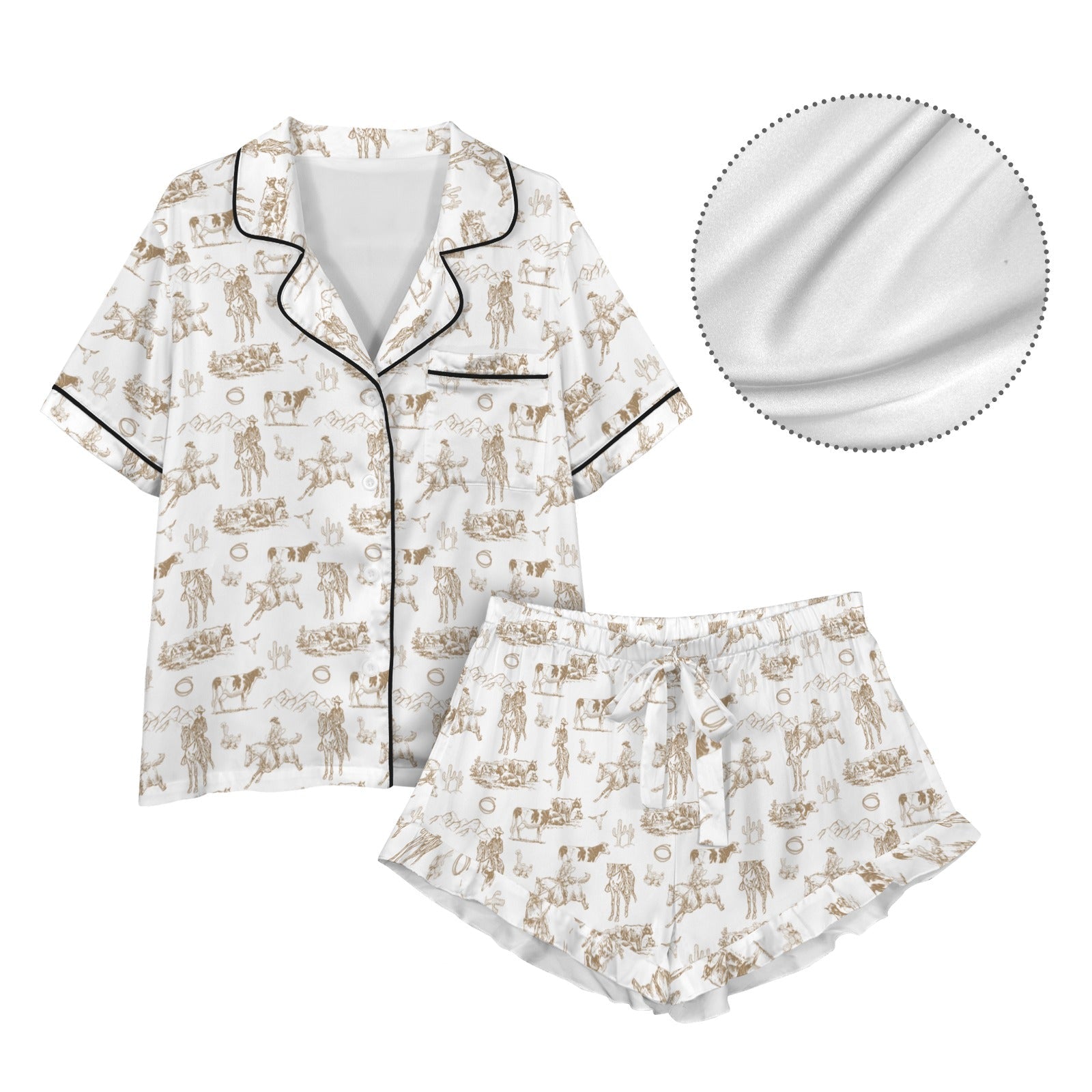 Baha Ranch Ranch Life Western Satin Western Pajama Set by Baha Ranch Western Wear - product image 4