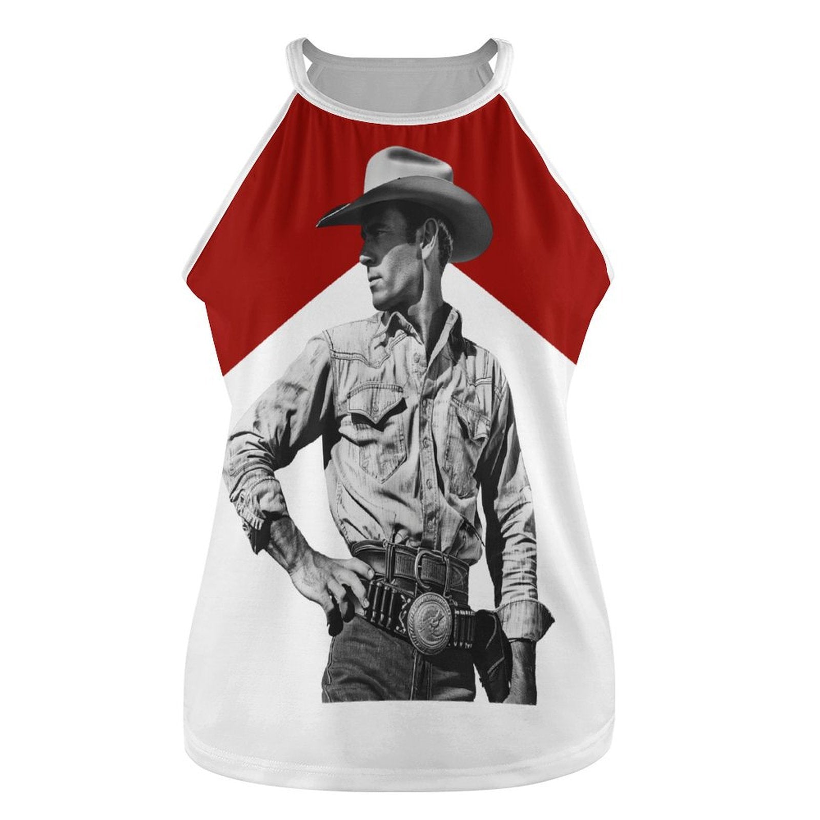 Baha Ranch Black White Cowboy Vintage Tank Top by Baha Ranch Western Wear - product image 6