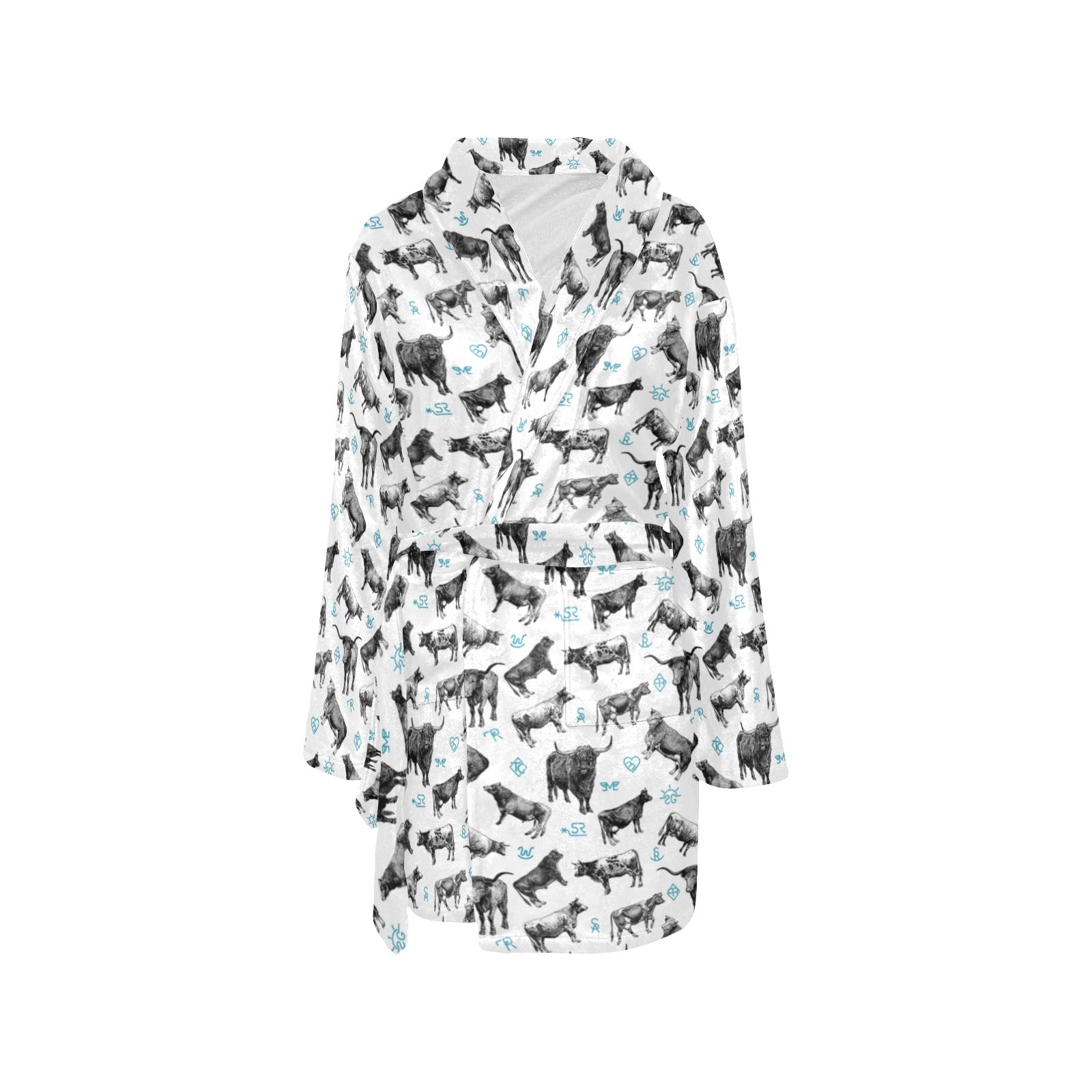 Baha Ranch Cattle and Brands Women's Western Bath Robe by Baha Ranch Western Wear - product image 7