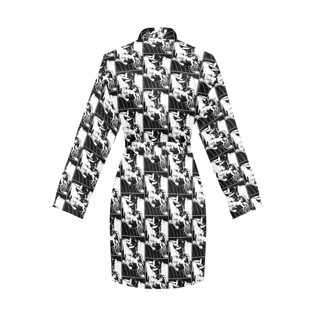 Baha Ranch Cowboy Women's Long Sleeve Belted Satin Feel Dressing Lounge Robe by Baha Ranch Western Wear - product image 4