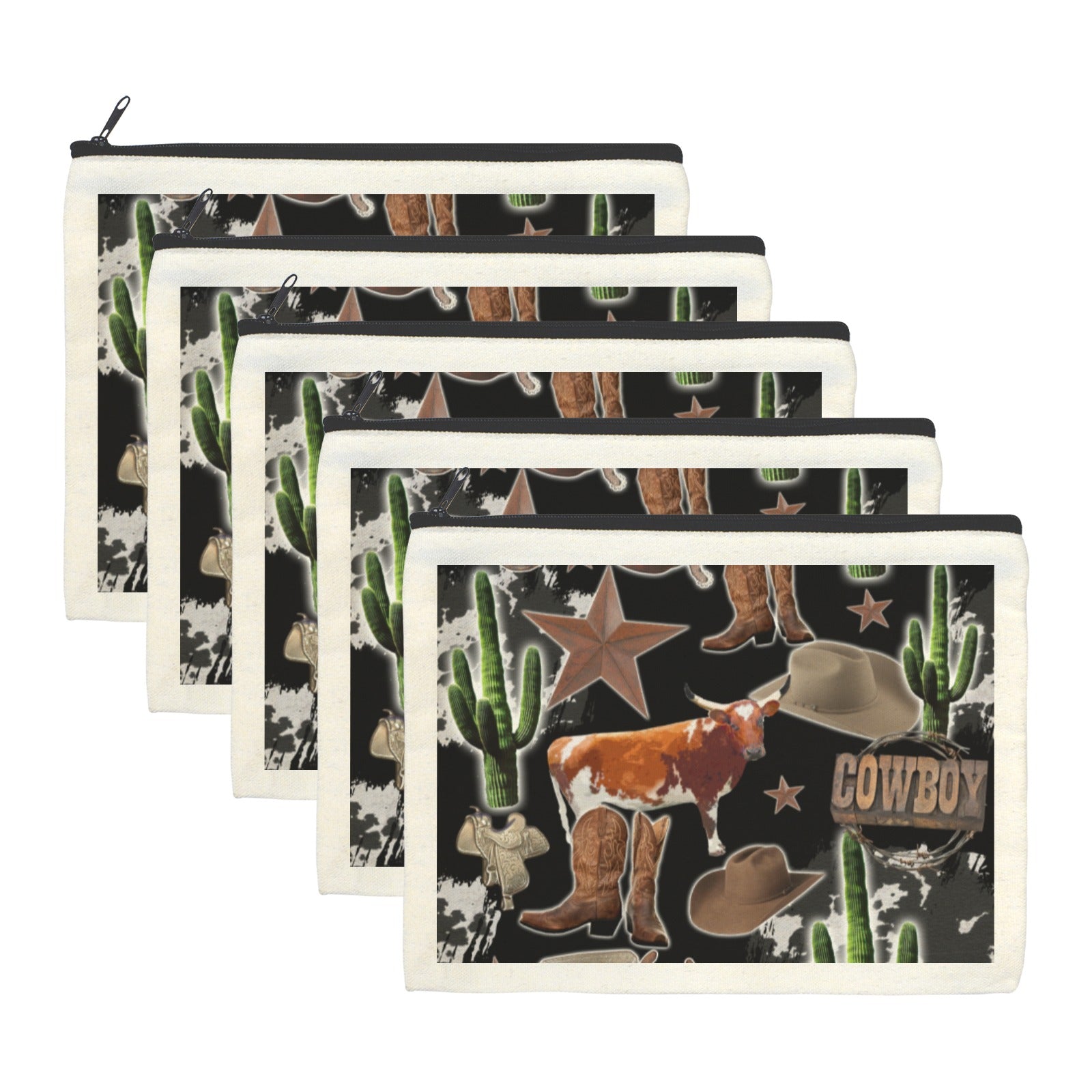 Baha Ranch Western Cosmetic Bag Pack of 5 Made in America by Baha Ranch Western Wear - product image 2