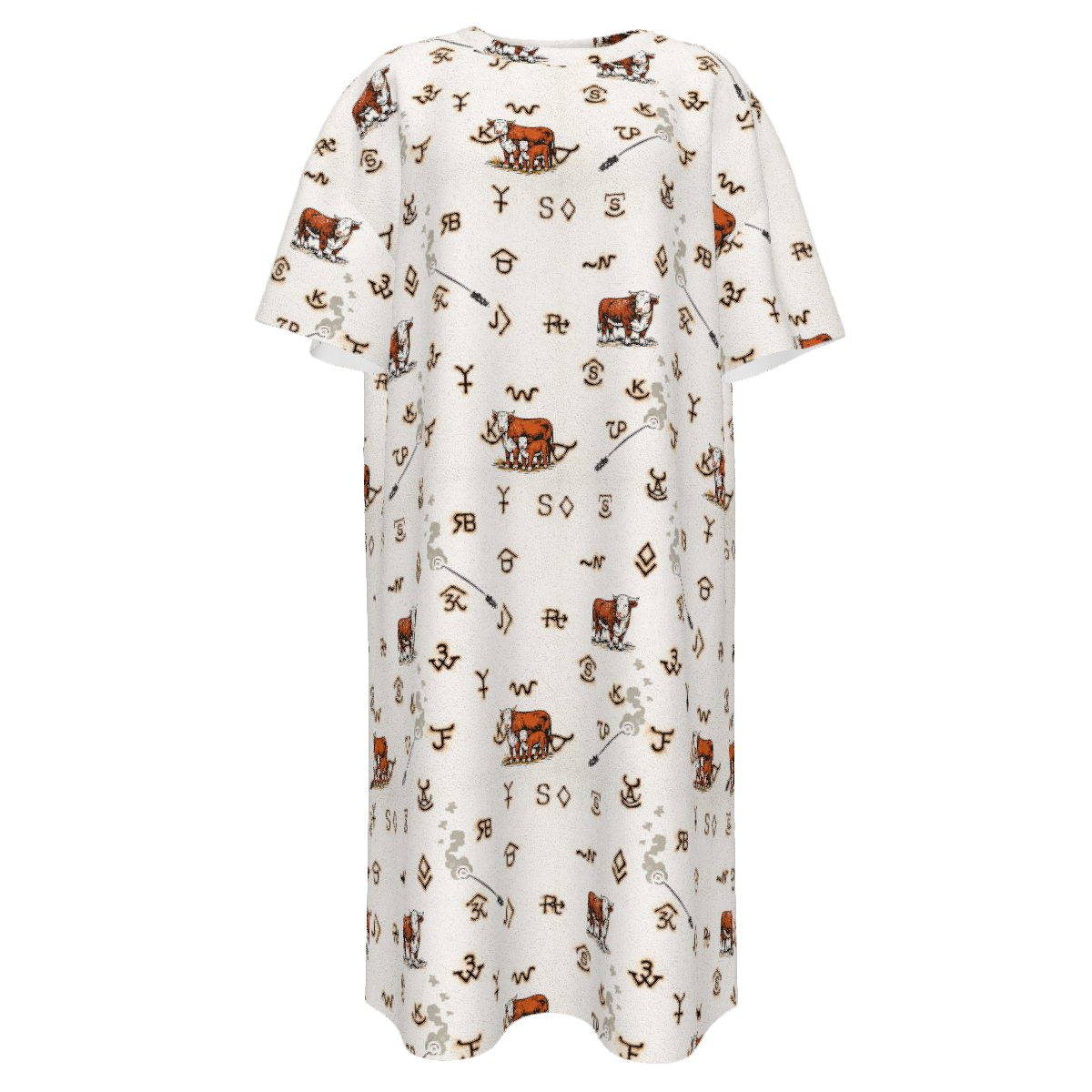 Baha Ranch Hereford Brands Western T Shirt Dress or Sleep Shirt by Baha Ranch Western Wear - product image 8