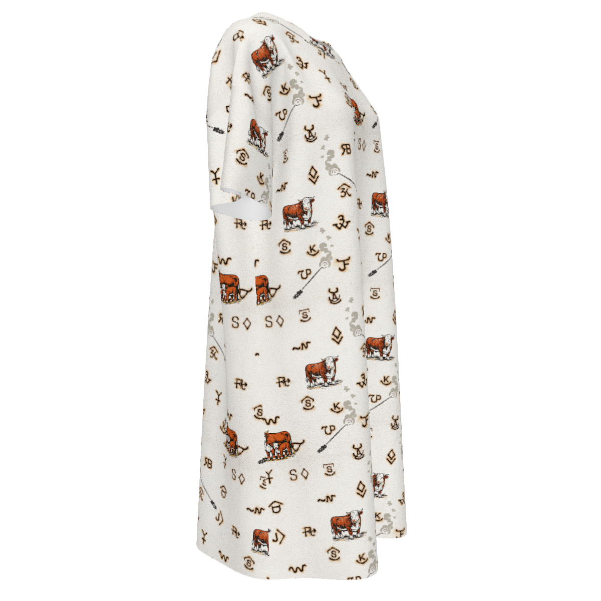 Baha Ranch Hereford Brands Western T Shirt Dress or Sleep Shirt by Baha Ranch Western Wear - product image 10