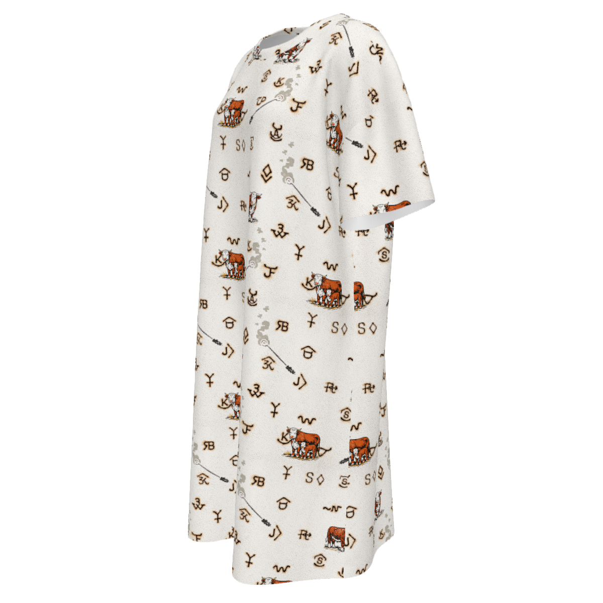 Baha Ranch Hereford Brands Western T Shirt Dress or Sleep Shirt by Baha Ranch Western Wear - product image 11