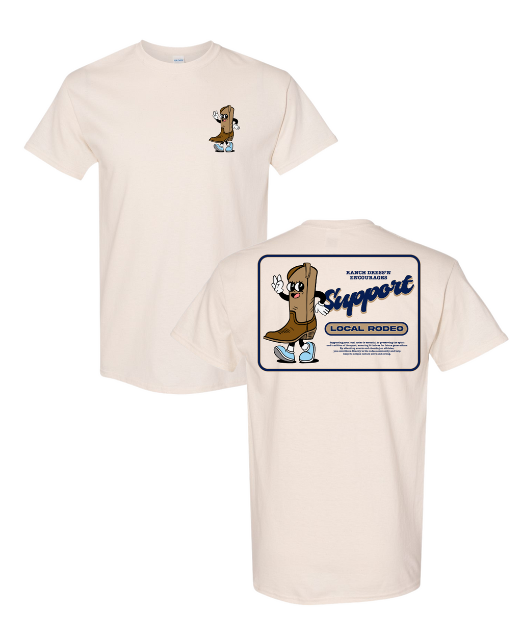 Support Local Rodeo Boot Tee — view 3