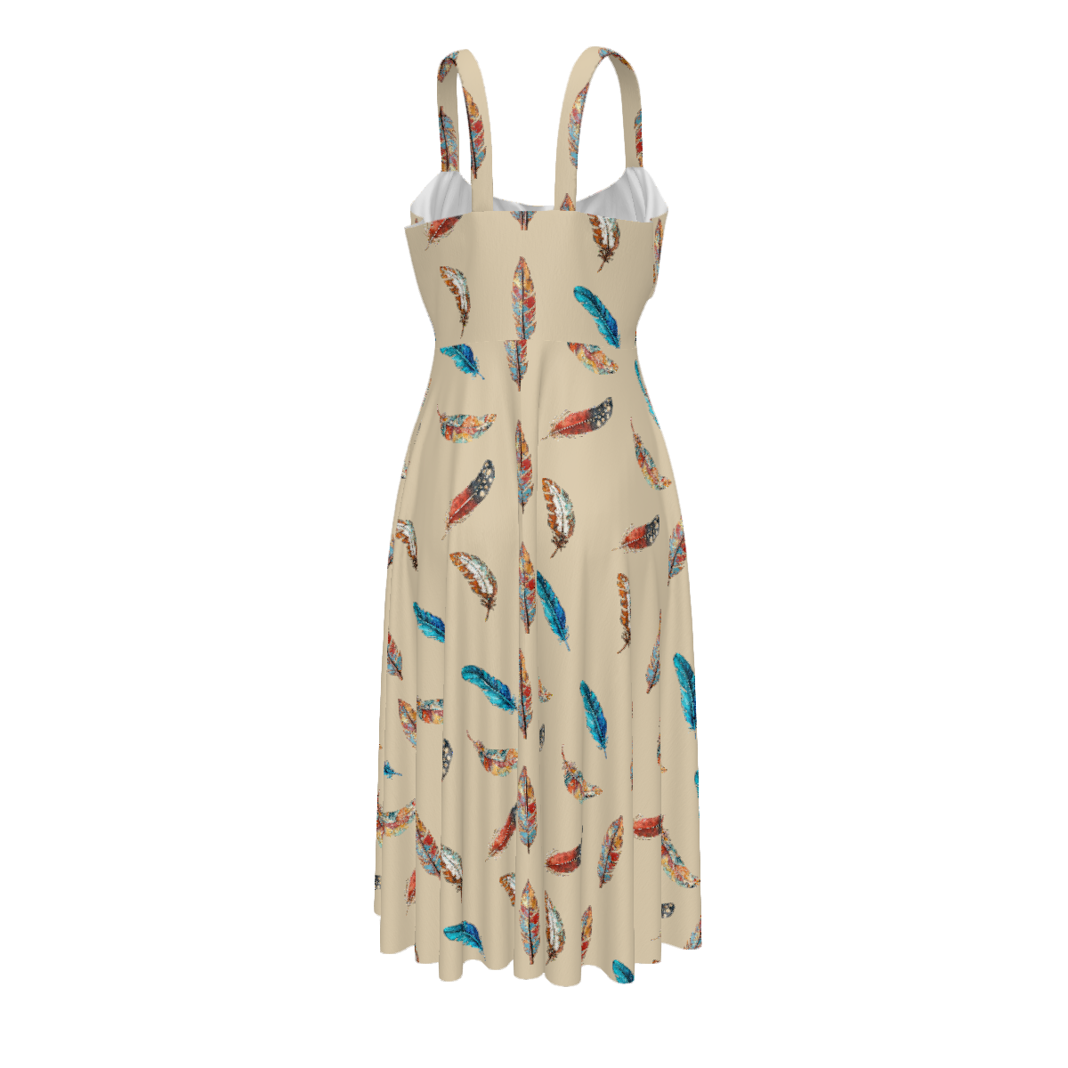 Baha Ranch Country Girl Feather Print High Waist Sun Dress by Baha Ranch Western Wear - product image 5