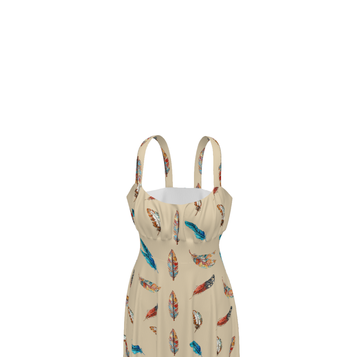 Baha Ranch Country Girl Feather Print High Waist Sun Dress by Baha Ranch Western Wear - product image 9