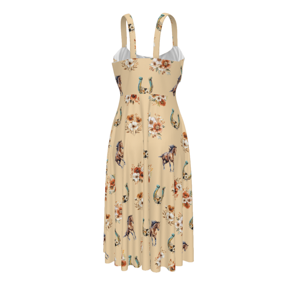 Baha Ranch Floral Horse Western Country Girl High Waist Sun Dress by Baha Ranch Western Wear - product image 6