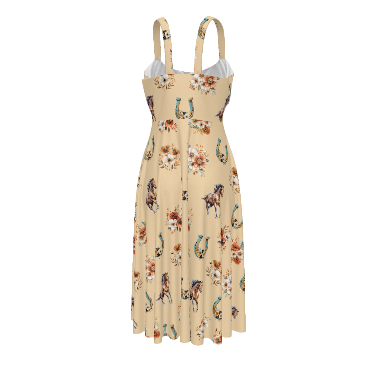 Baha Ranch Floral Horse Western Country Girl High Waist Sun Dress by Baha Ranch Western Wear - product image 6