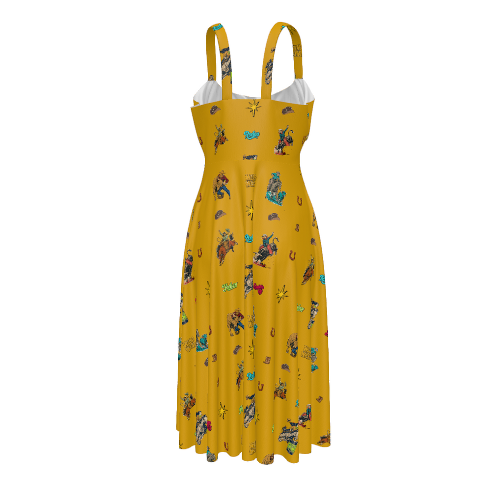 Baha Ranch The Last Roundup Western Rodeo Prairie Dress in Mustard by Baha Ranch Western Wear - product image 5