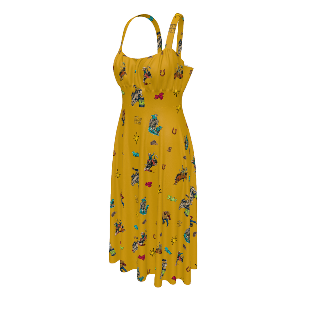 Baha Ranch The Last Roundup Western Rodeo Prairie Dress in Mustard by Baha Ranch Western Wear - product image 6