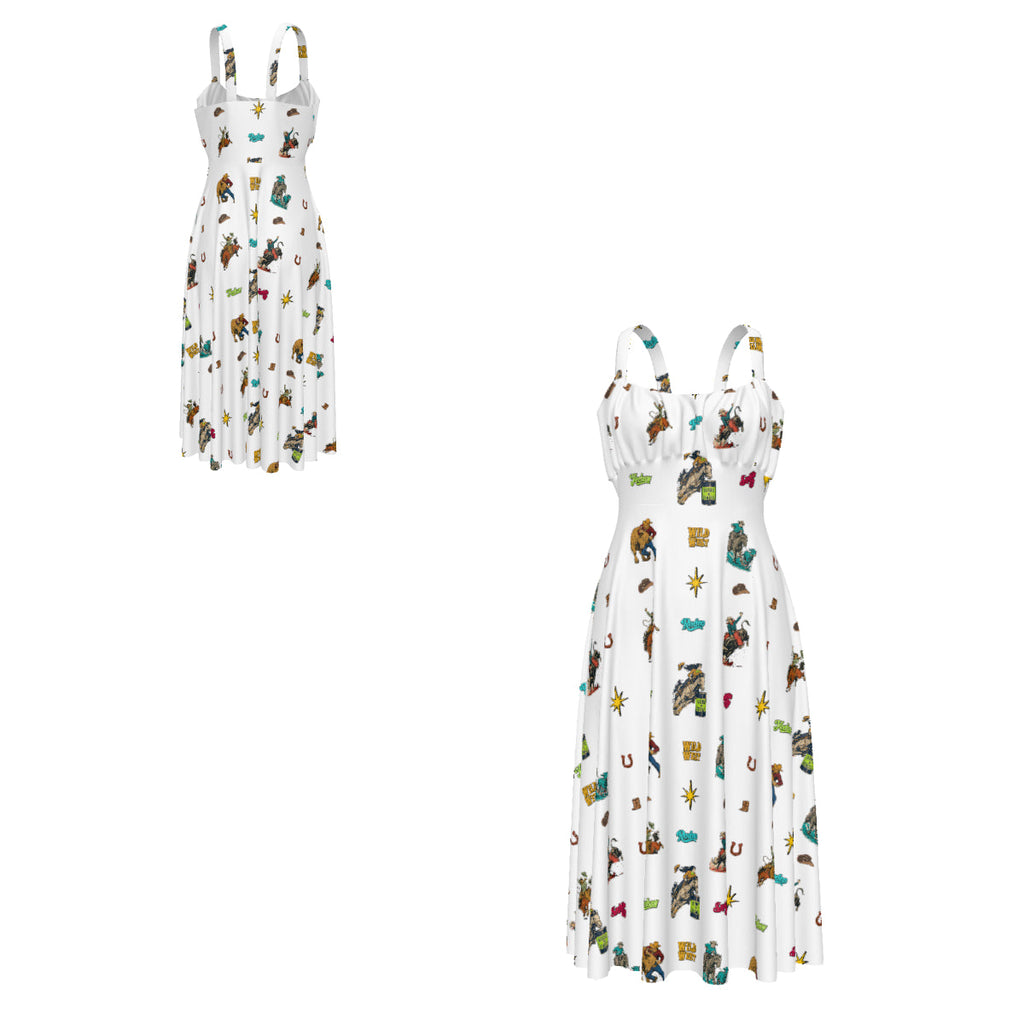 Baha Ranch The Last Roundup Western Rodeo Prairie Dress in White by Baha Ranch Western Wear - product image 5