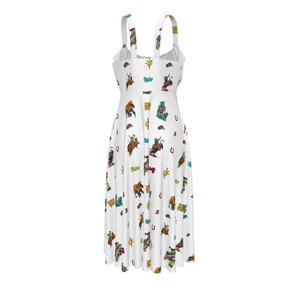 Baha Ranch The Last Roundup Western Rodeo Prairie Dress in White by Baha Ranch Western Wear - product image 4