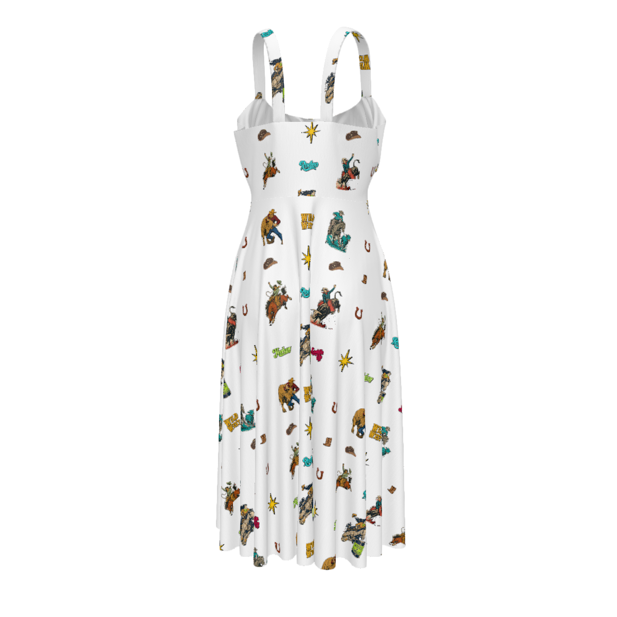 Baha Ranch The Last Roundup Western Rodeo Prairie Dress in White by Baha Ranch Western Wear - product image 4