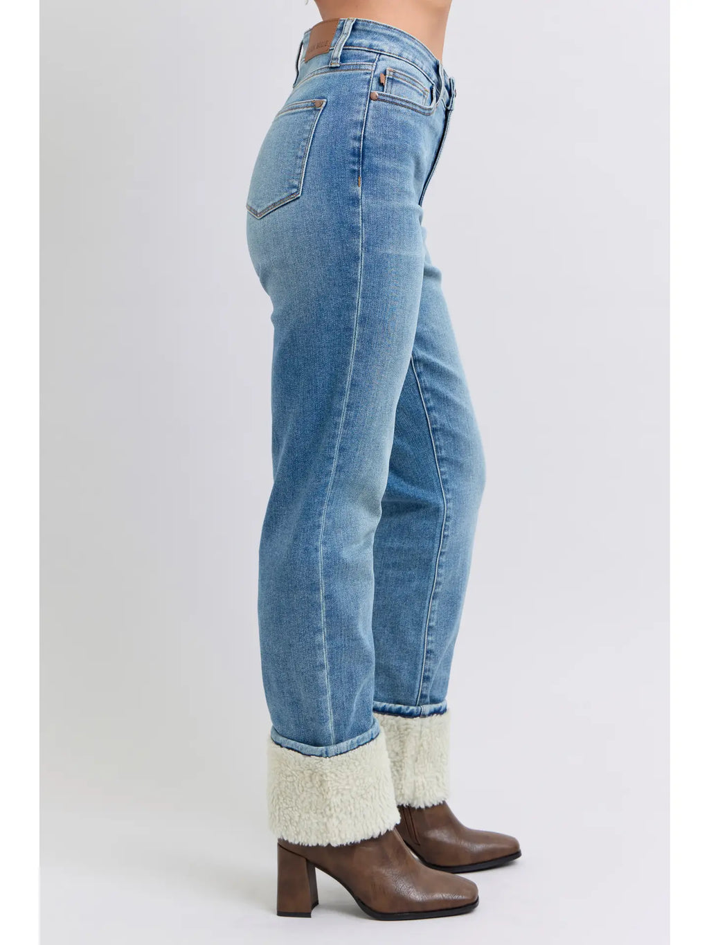 Rue Shearling Cuff Straight Denim | Jeans — view 4