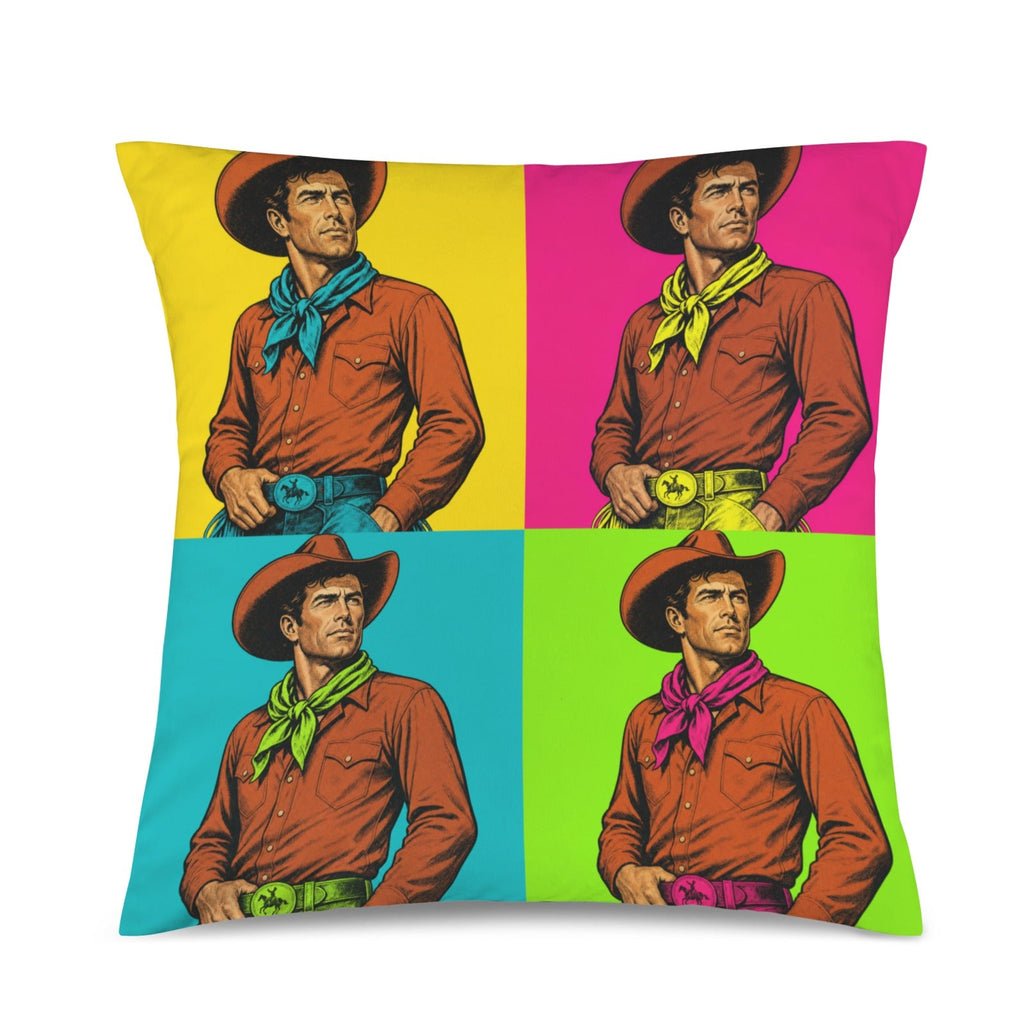 Baha Ranch The Last Roundup Bronc Rider Collage Throw Pillow Cover Made in America by Baha Ranch Western Wear