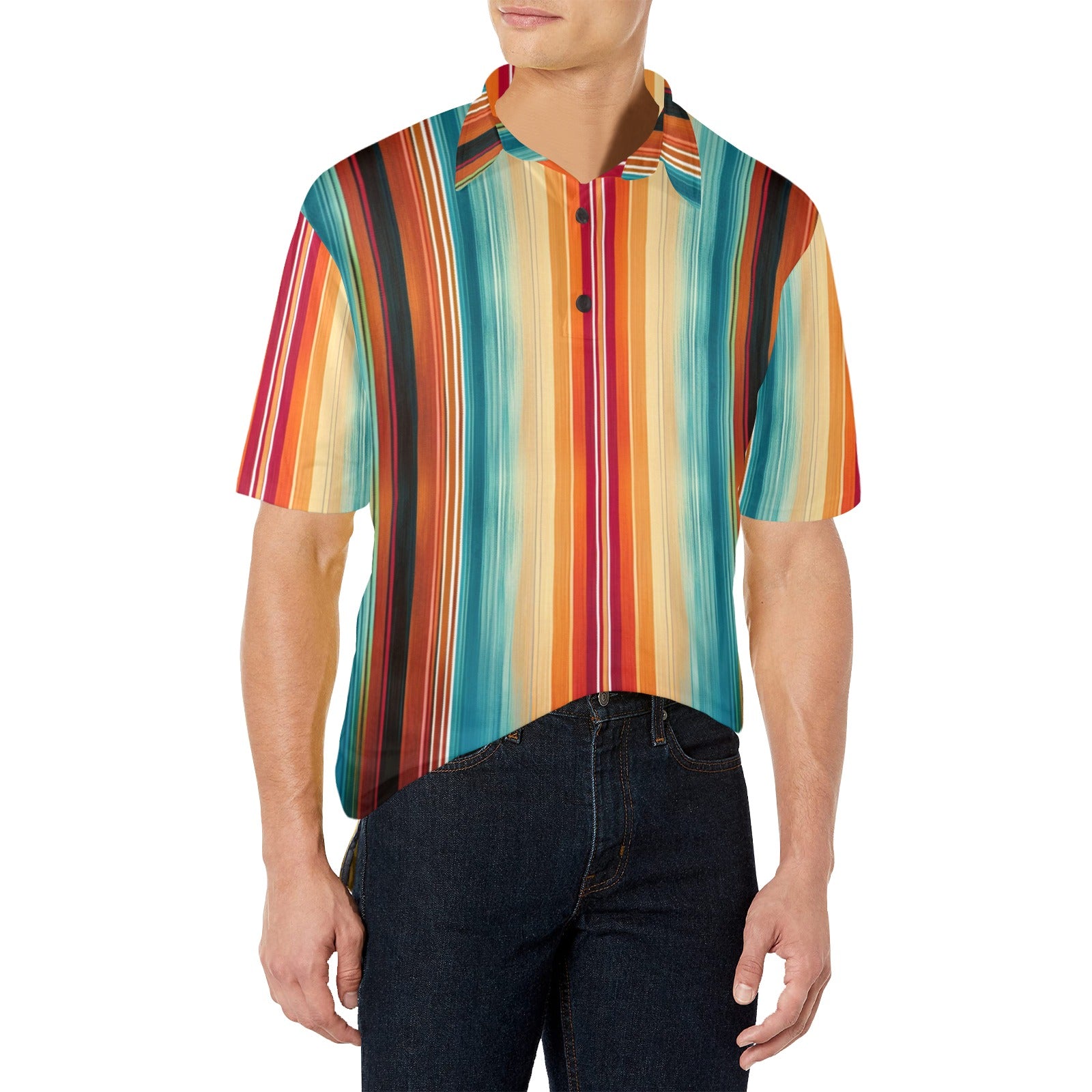 Baha Ranch Serape Western Polo Style Shirt by Baha Ranch Western Wear - product image 2