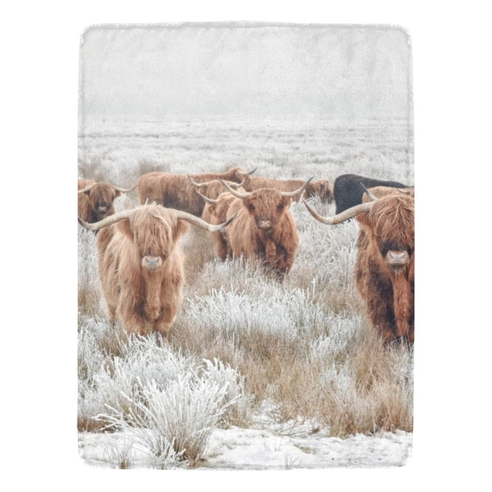Baha Ranch Highland Cow Throw Blanket Ultra-Soft Micro Fleece Blanket 60" x 80" Made in America by Baha Ranch Western...