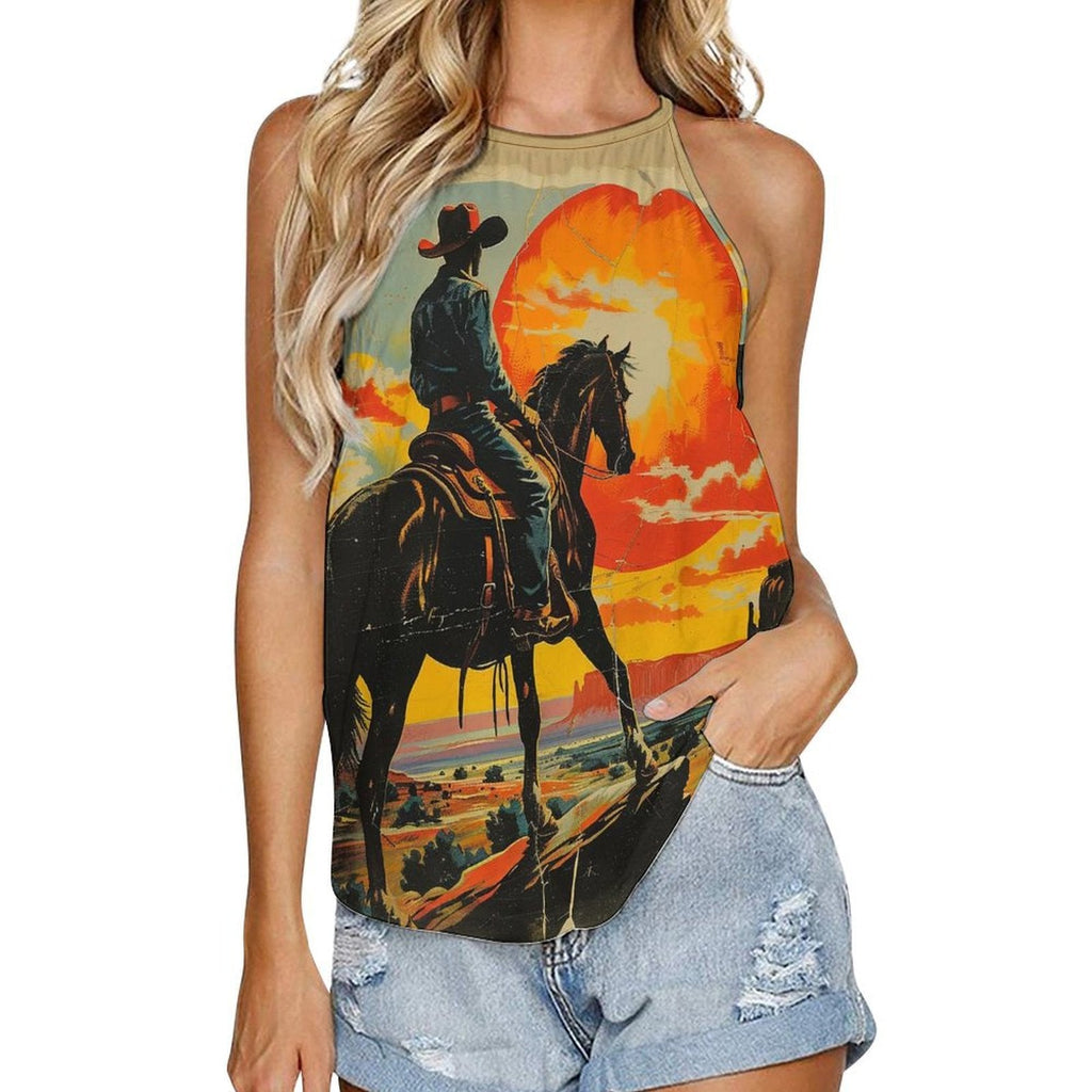 Baha Ranch Sunset Cowboy Tank Top by Baha Ranch Western Wear - product image 2
