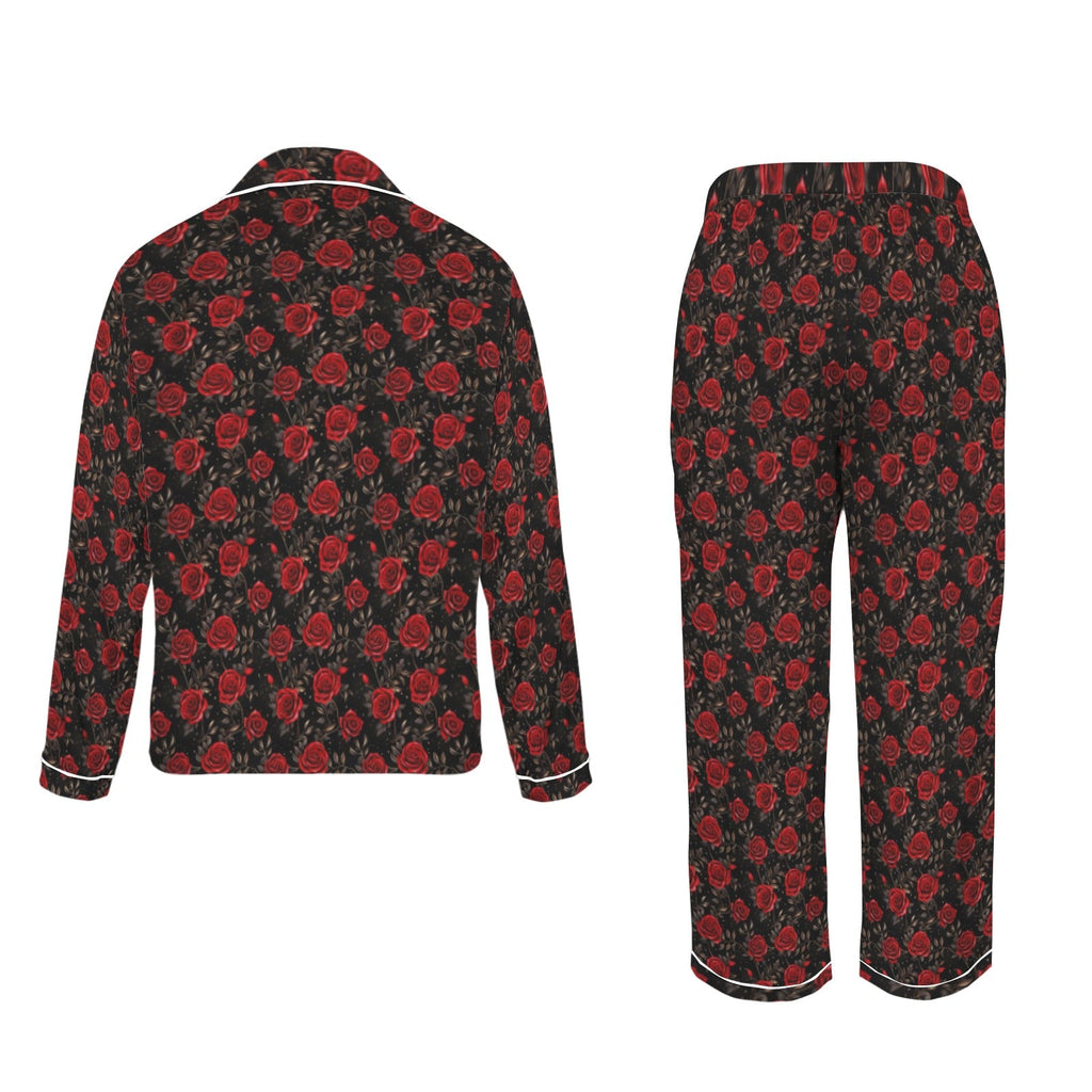 Baha Ranch Colores De Mexico Red Roses Satin Pajama Set by Baha Ranch Western Wear - product image 5