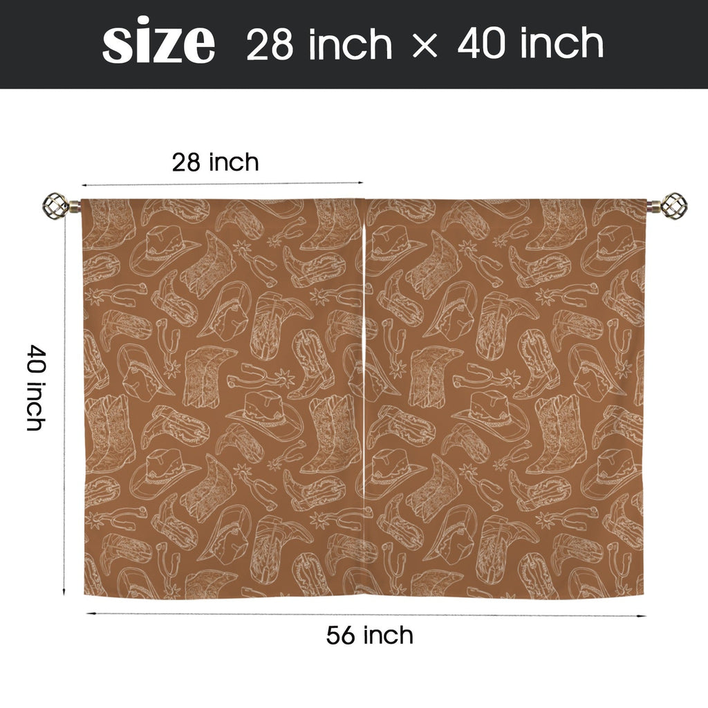 Baha Ranch Western Print Curtains Window Curtain 28"x40" (2-Piece) Made in America by Baha Ranch Western Wear - product...