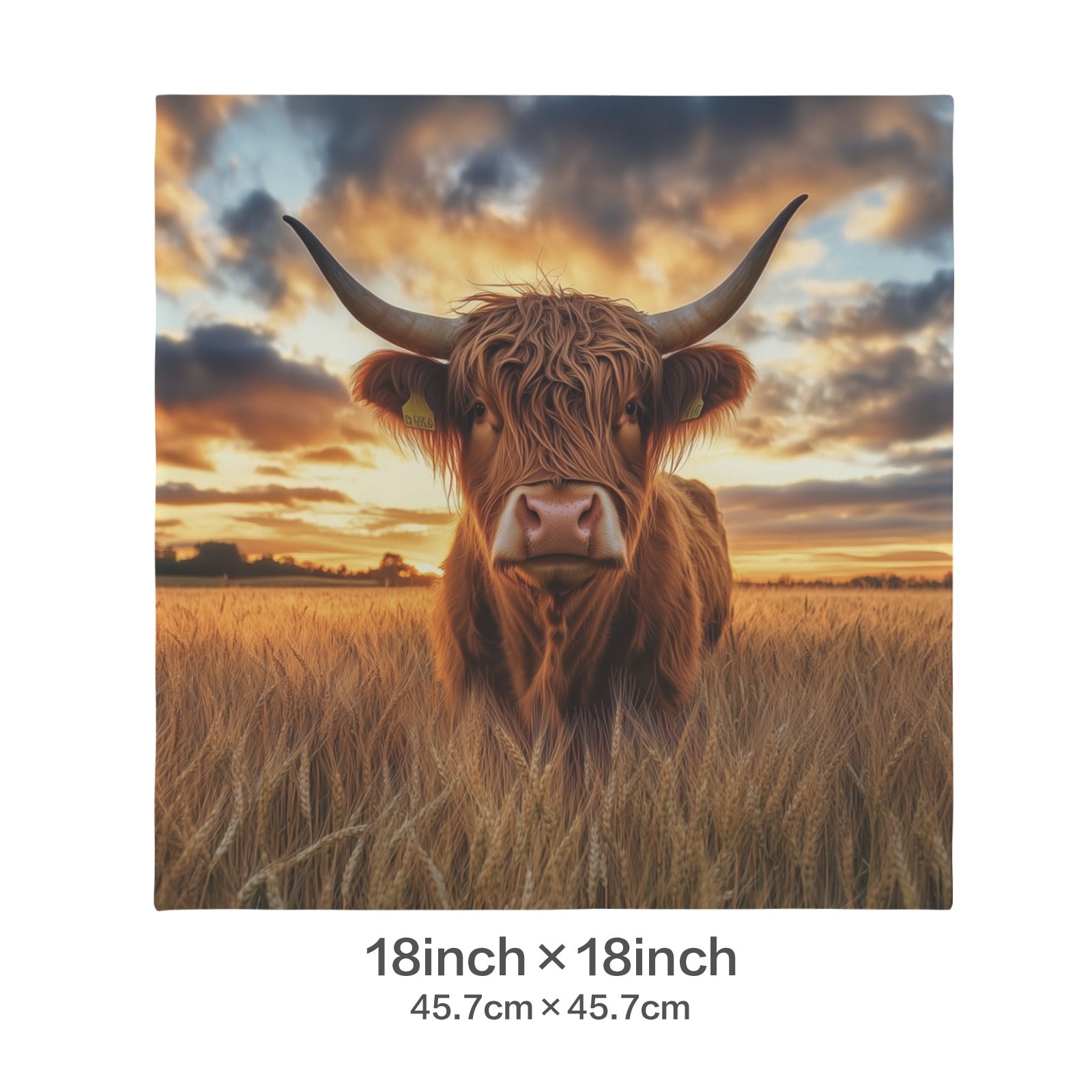 Baha Ranch Beautiful Highland Velvety Soft Pillow Cover Made in America by Baha Ranch Western Wear - product image 3