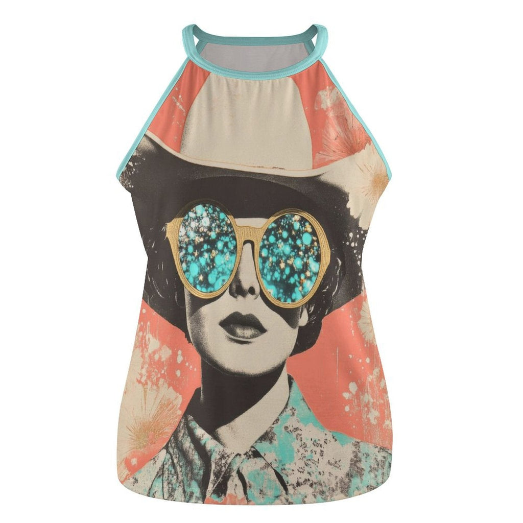 Baha Ranch Turquoise Cowgirl Retro Pop Western Tank Top by Baha Ranch Western Wear - product image 5