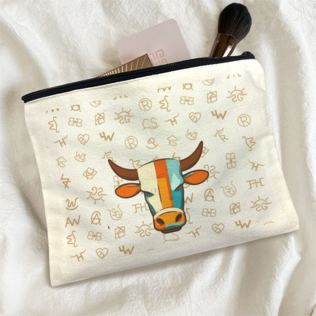 Baha Ranch Brands with Steer pack of 5 bags Cosmetic Bag Made in America by Baha Ranch Western Wear