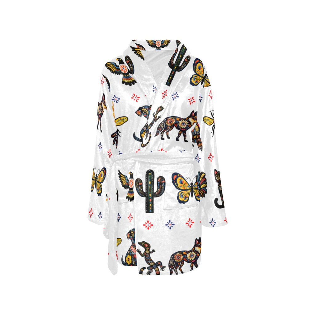 Baha Ranch Colores De Mexico Talavera Floral Animals Robe by Baha Ranch Western Wear - product image 3