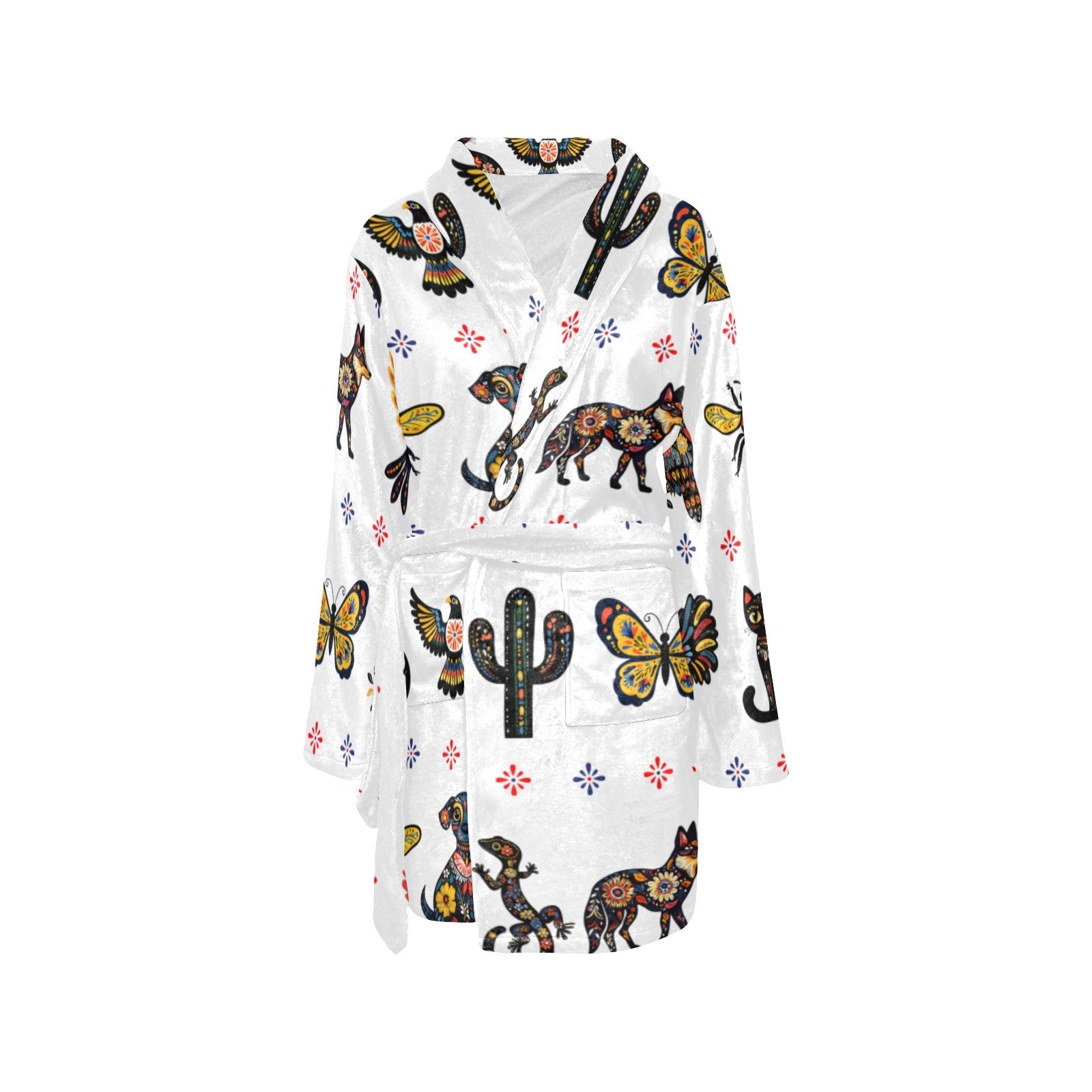 Baha Ranch Colores De Mexico Talavera Floral Animals Robe by Baha Ranch Western Wear - product image 3