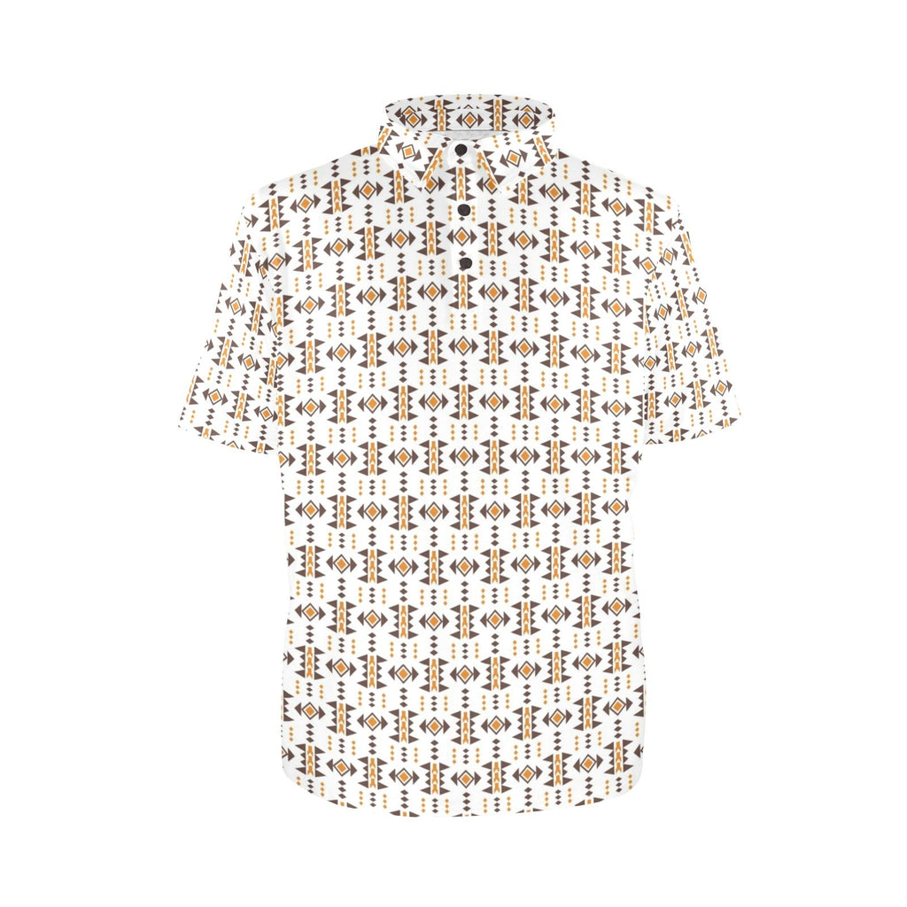 Baha Ranch White Aztec Men's Polo Style Shirt by Baha Ranch Western Wear - product image 5