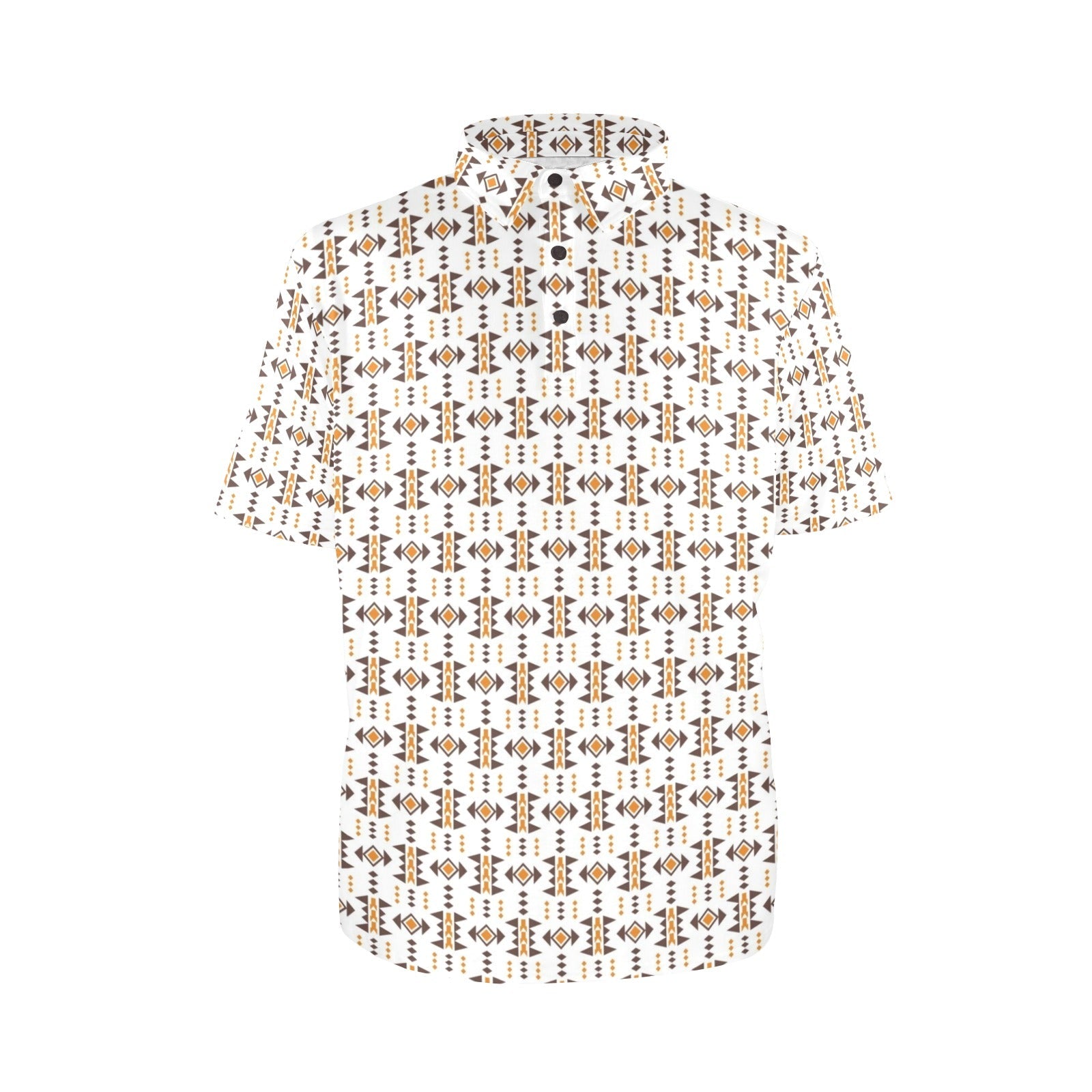 Baha Ranch White Aztec Men's Polo Style Shirt by Baha Ranch Western Wear - product image 5