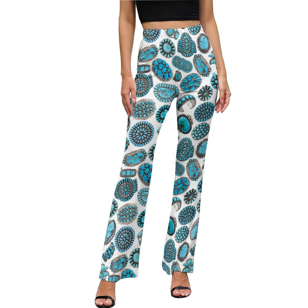Baha Ranch All Turquoise Flare Pants by Baha Ranch Western Wear - product image 3