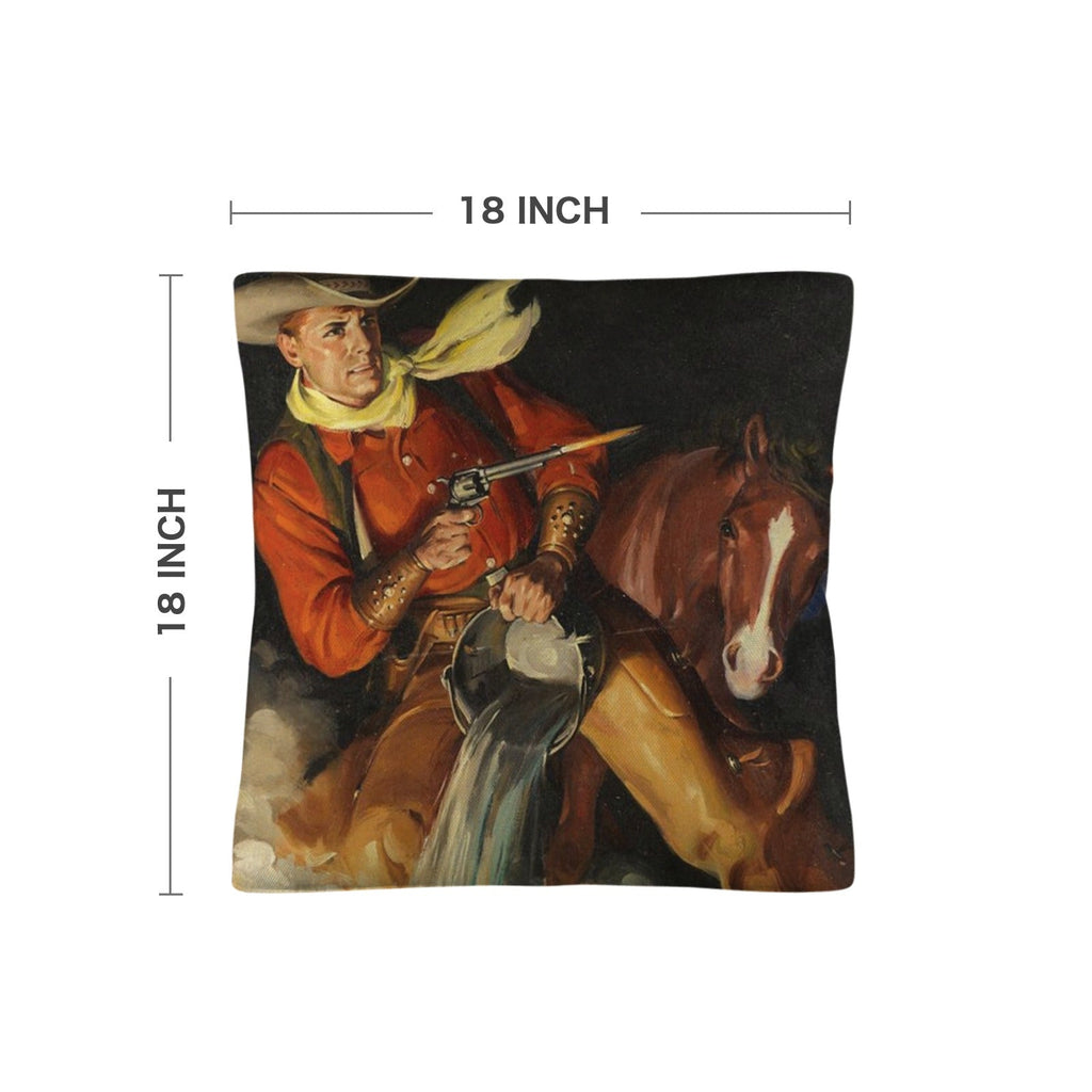 Baha Ranch Vintage Cowboy Throw Pillow Case 18x18inch Made in America by Baha Ranch Western Wear - product image 4