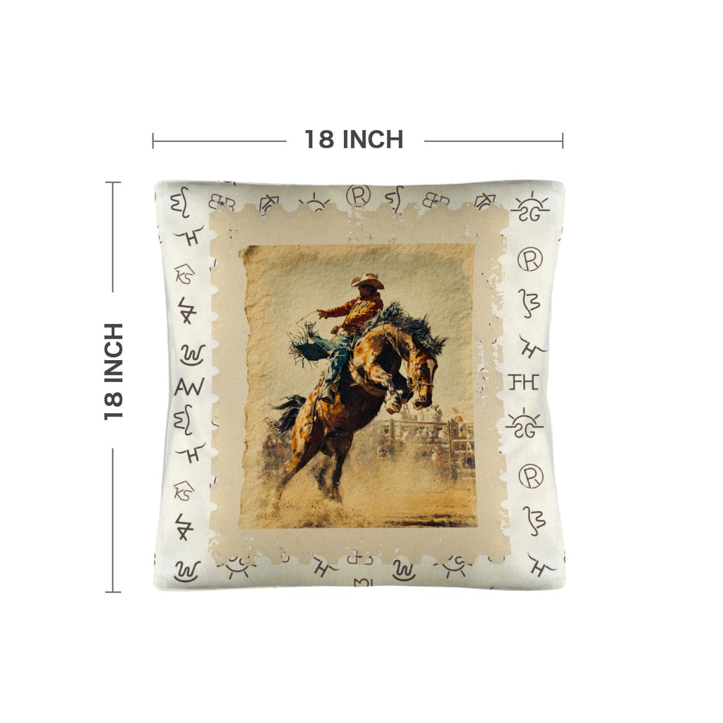 Baha Ranch Vintage Rodeo Stamp Throw Pillow Made in America by Baha Ranch Western Wear - product image 3