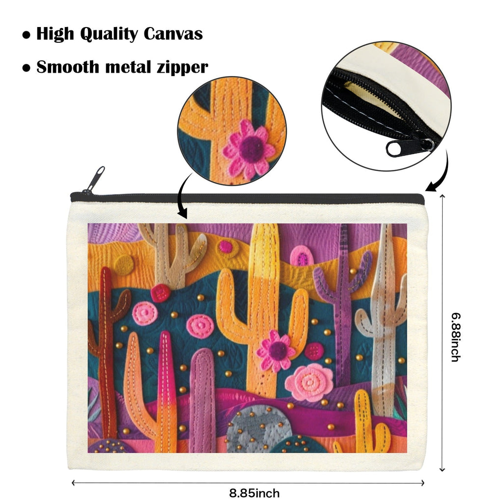 Baha Ranch Printed Cactus Cosmetic Bag Pack of 5 Made in America by Baha Ranch Western Wear - product image 3