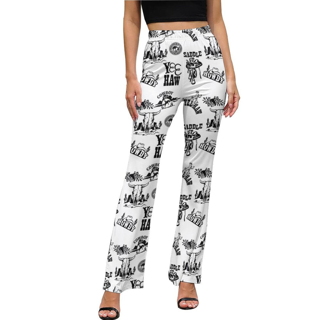 Baha Ranch Cowboy Print Western Flare Pants by Baha Ranch Western Wear - product image 2