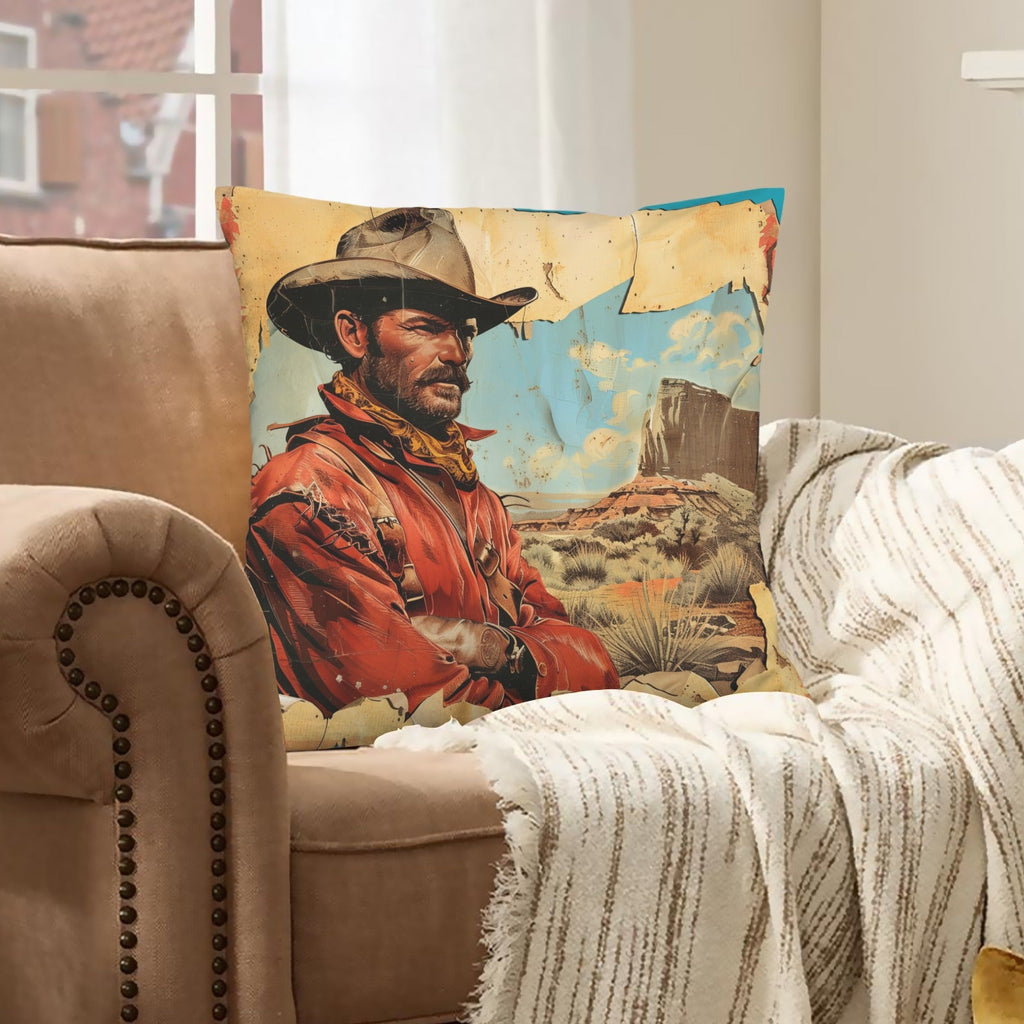 Baha Ranch Rugged Cowboy Velvety Soft Pillow Case Made in America by Baha Ranch Western Wear