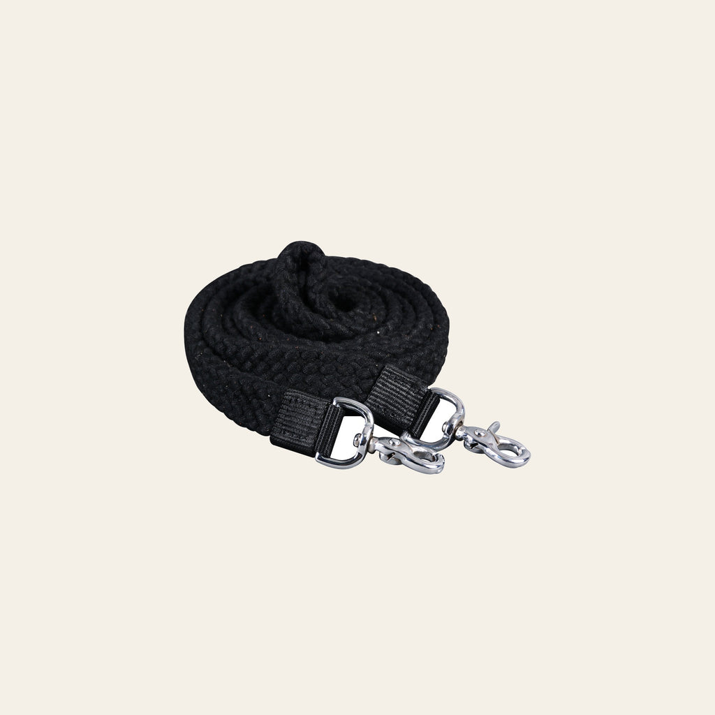 Hilason Braided Flat Cotton Roping Rein Trigger Snap 1" X 7Ft | Horse Racing Barrel Gifts