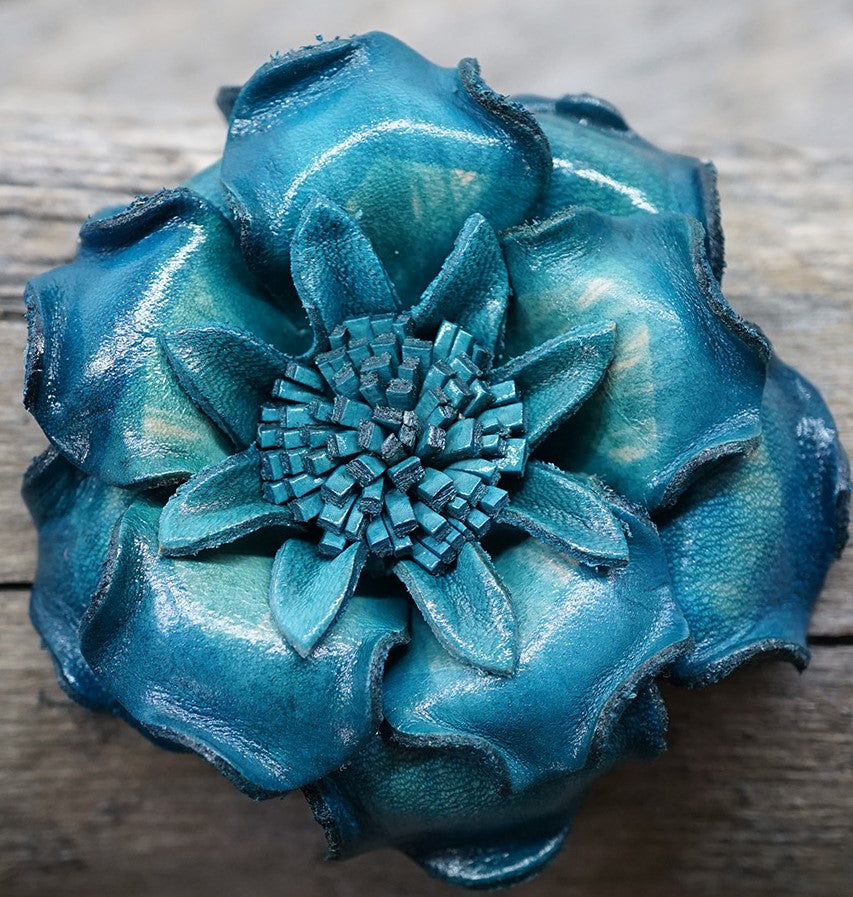 Hand Painted Leather Flowers - Gardenias — view 2