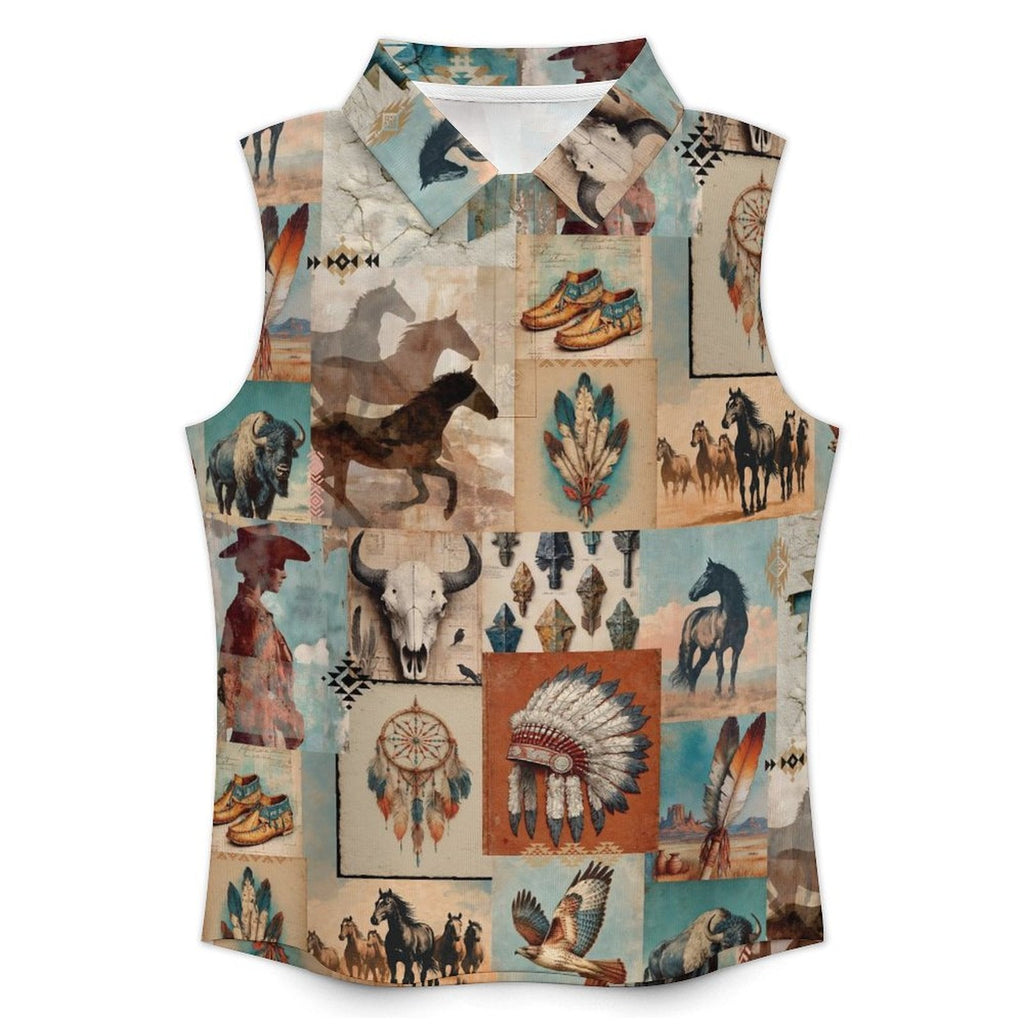Baha Ranch Bohemian Dreams Sleeveless Polo Tank Top by Baha Ranch Western Wear - product image 2
