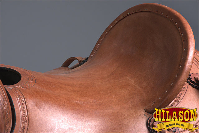 HILASON Western Horse Saddle American Leather Ranch Roping Trail Mahogany | Hand Tooled Wade & For Horses