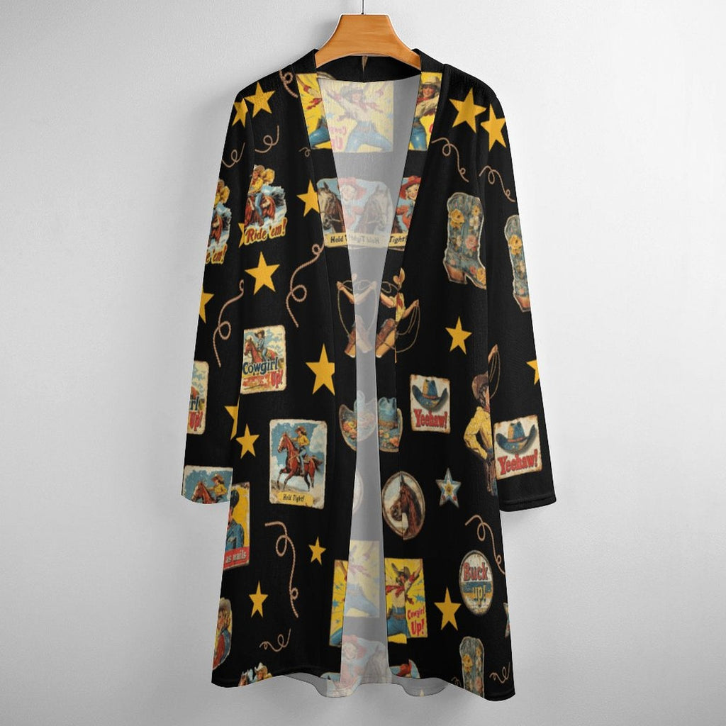 Baha Ranch Vintage Cowgirl Collage Western Lightweight Cardigan by Baha Ranch Western Wear - product image 4