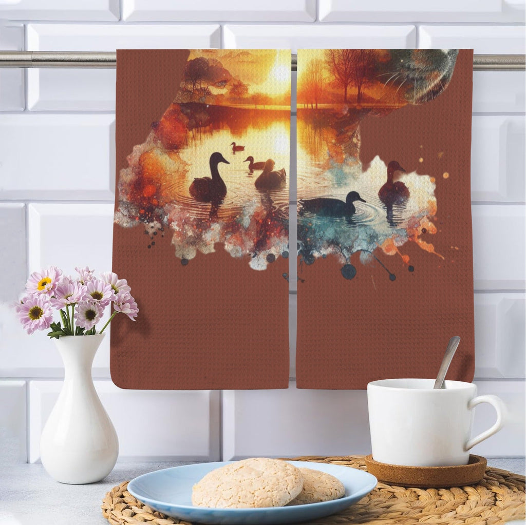 Baha Ranch Labrador Retriever Duck Hunting Kitchen Set of 2 Dish Towels Made in America by Baha Ranch Western Wear -...
