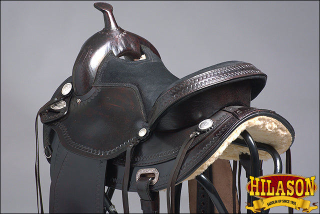 Hilason Western Treeless Trail, Pleasure & Barrel Leather Saddle