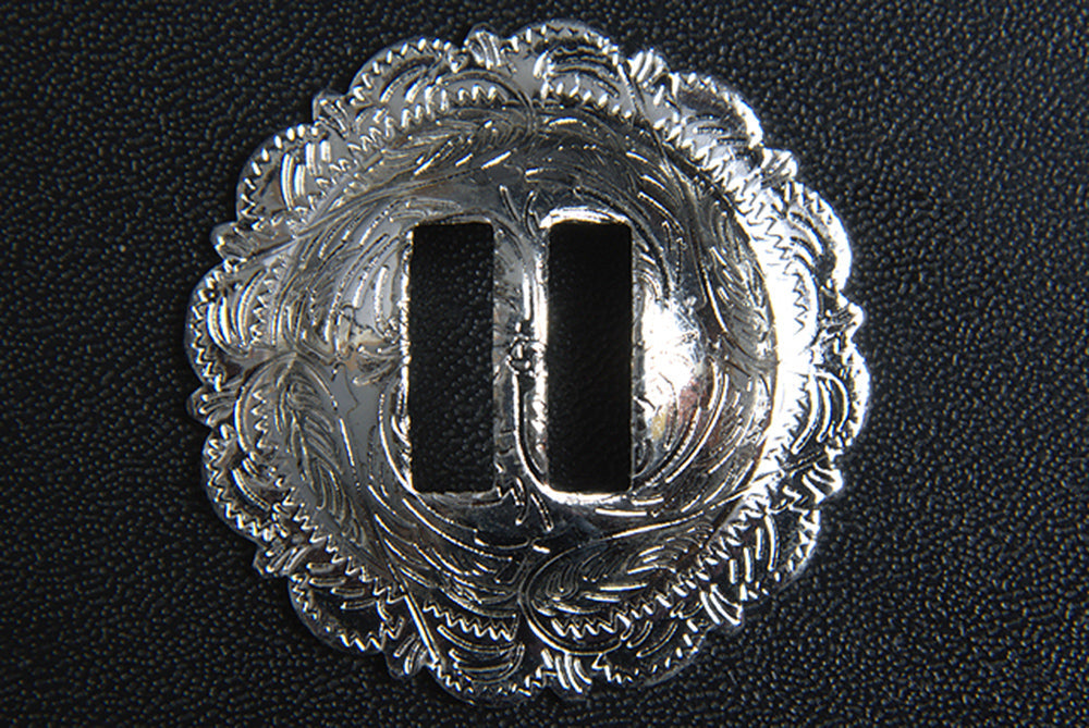 Hilason Western Screw-Back Concho — Bright Silver, 1.25"