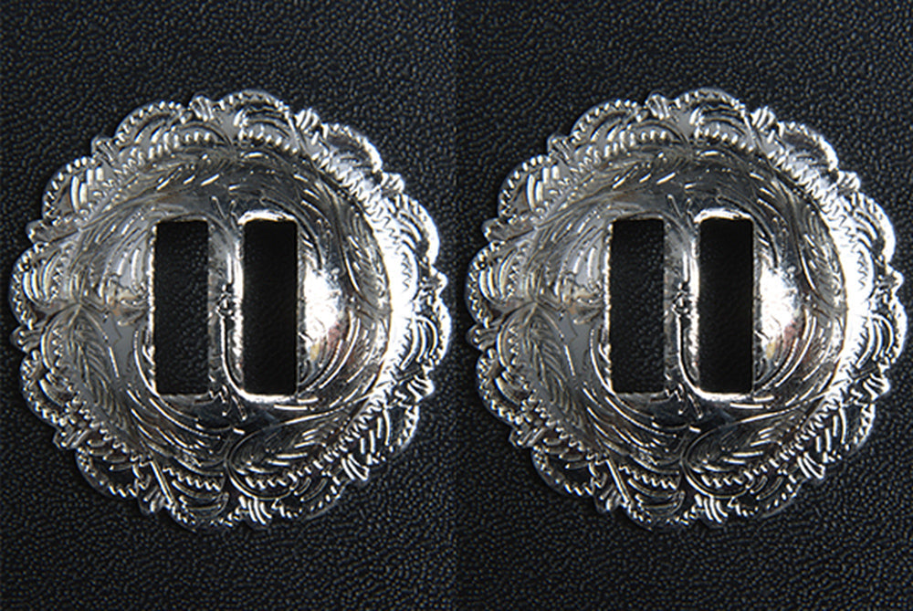 Hilason Western Screw-Back Concho — Bright Silver, 1.25"