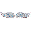 Western Screw Back Concho Angel Wings Bling Nickel Plated Saddle Cowgirl