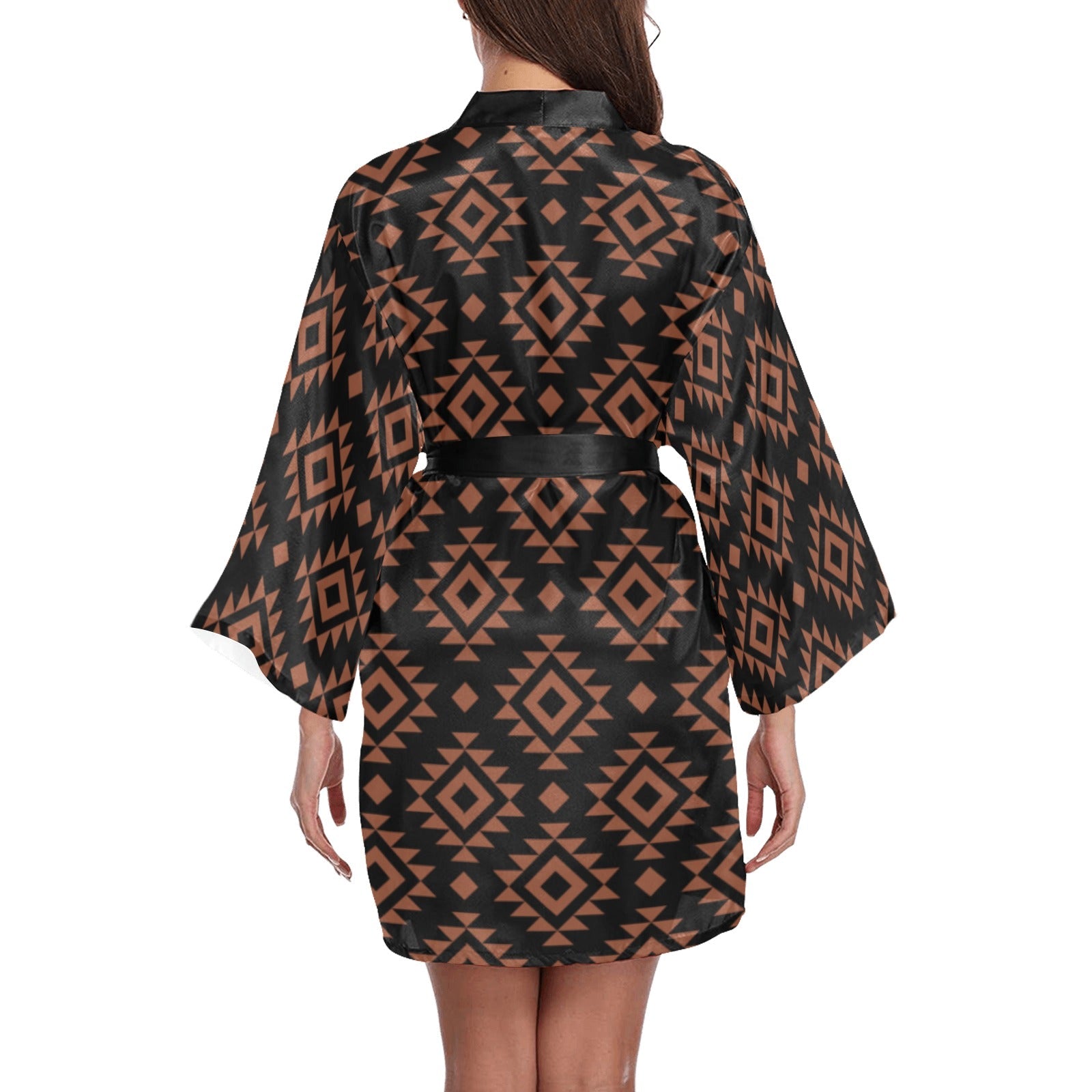 Baha Ranch Brown Black Aztec Women's Lounge Kimono Robe by Baha Ranch Western Wear - product image 2