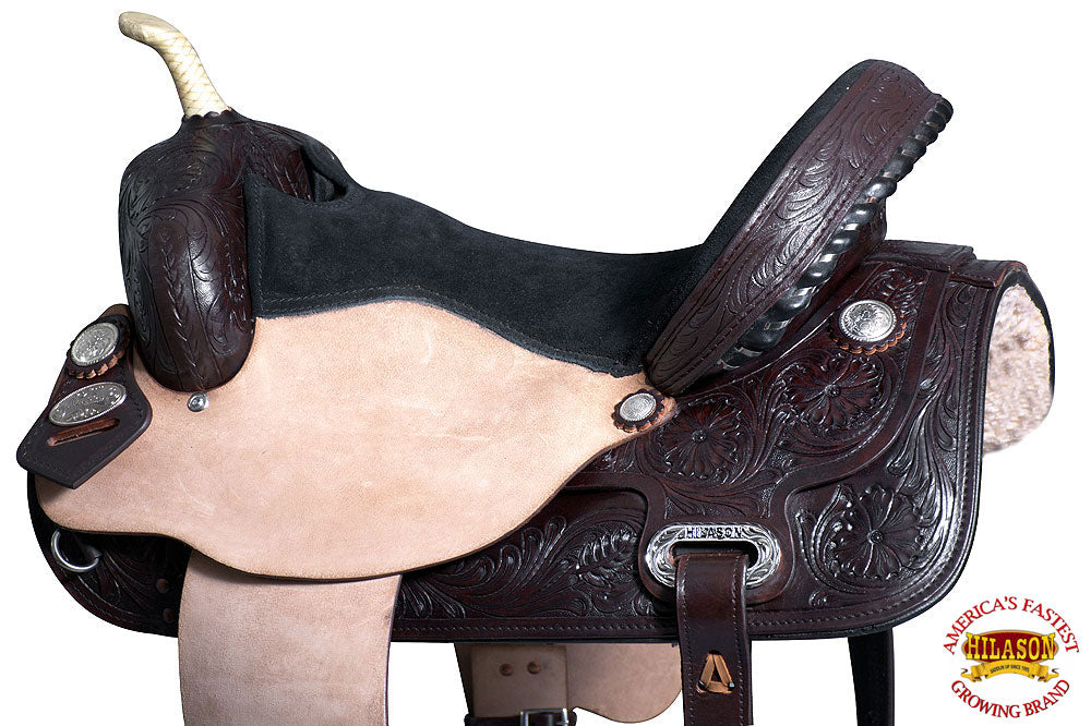 17 In Flex Tree Western Horse Saddle Leather Trail Barrel Racing Hilason